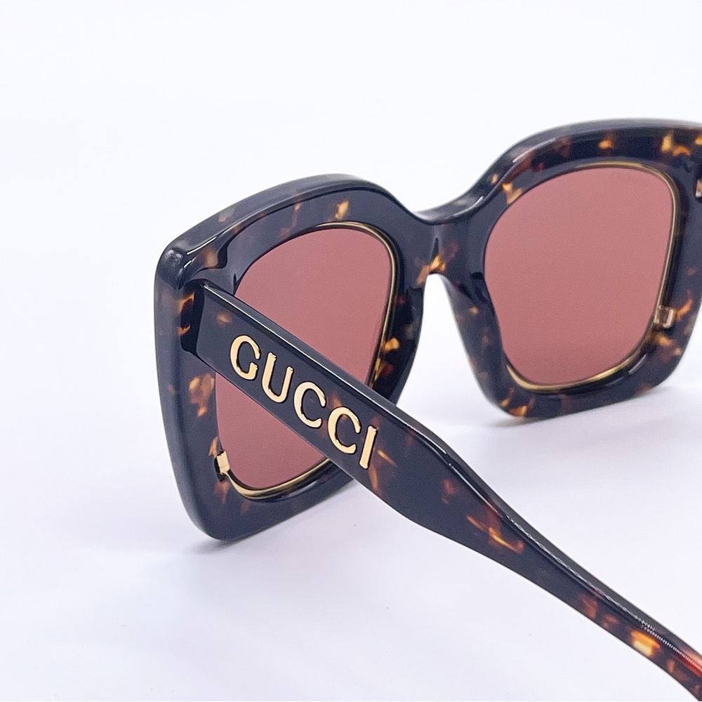 NEW GUCCI WOMEN BROWN SUNGLASSES GUCCI GG1151S 003 - Picture 7 of 9